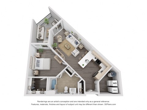 Hunter Floor Plan at The Flats & Terraces at Wildhorse Village, Missouri